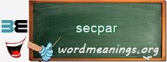 WordMeaning blackboard for secpar